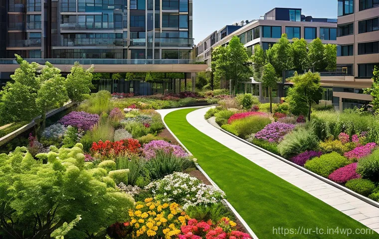 도시 환경 정책과 수분매개자 지원의 연계성 - **Vibrant Urban Pollinator Paradise**
A breathtaking, high-angle view of a bustling, modern city...