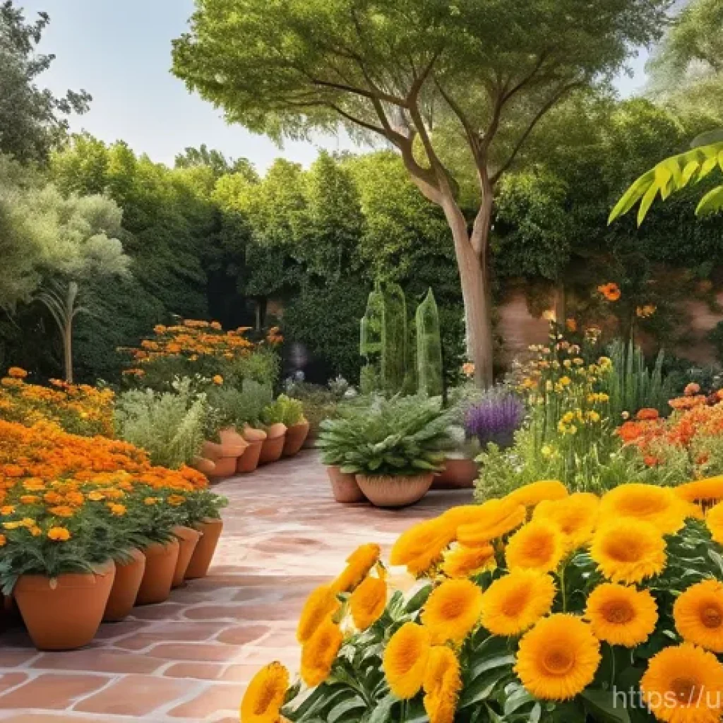 도시 내 수분매개자 서식지 보전 방안 - **Prompt:** A vibrant, sun-drenched garden in a Pakistani city, showcasing a rich diversity of local...